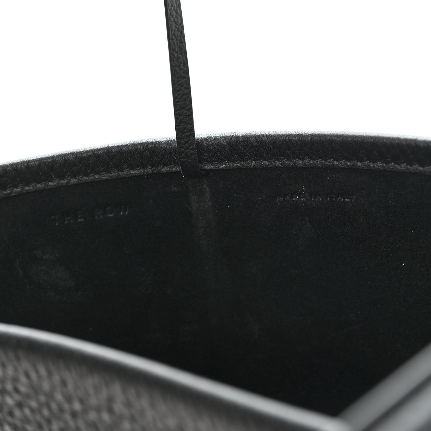 Grained Calfskin Medium N/S Park Tote Black
