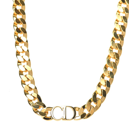 Christian Dior Metal Danseuse Etoile Chain Choker Necklace Gold 1 of 5