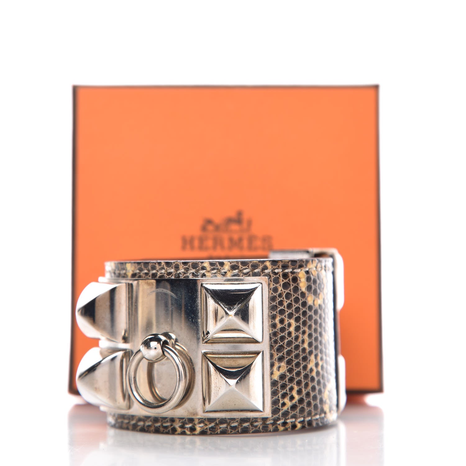 Hermes Lizard Collier De Chien CDC Bracelet S Ombre 6 of 6