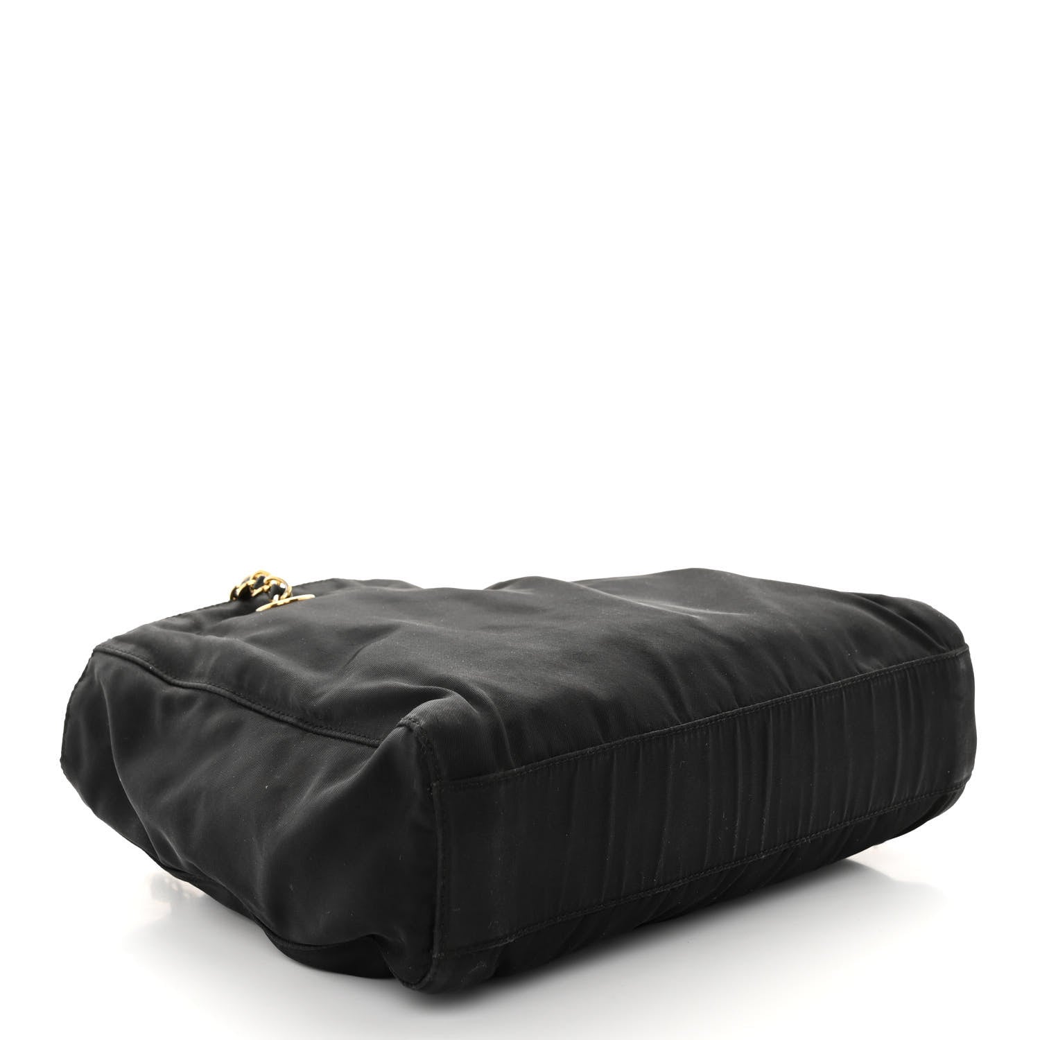 Prada Tessuto Nylon Chain Shoulder Bag Black 4 of 14