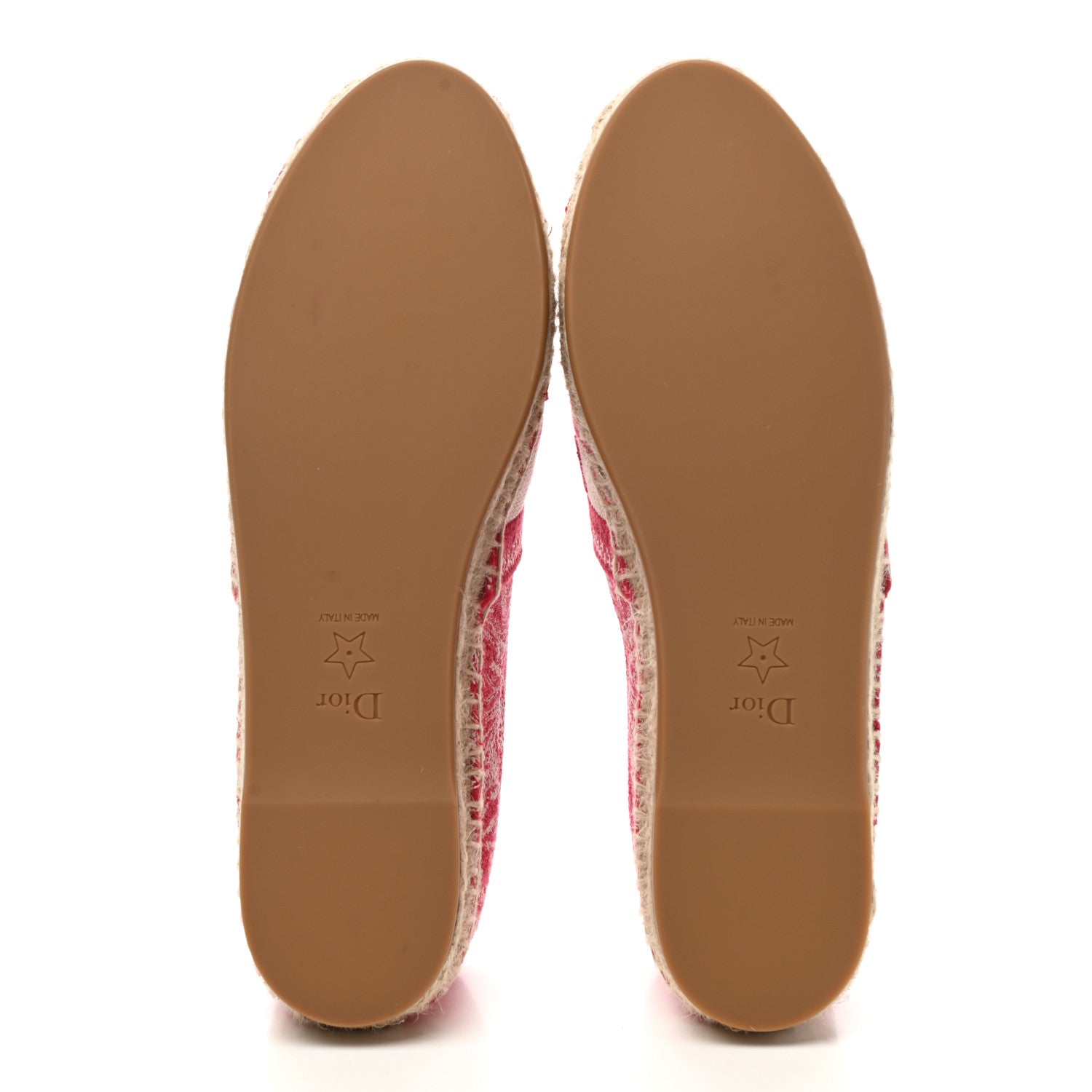 Christian Dior Embroidered Toile De Jouy Granville Espadrille 38.5 Raspberry 5 of 8