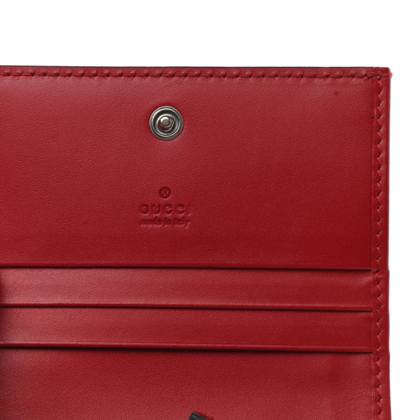 Calfskin Chinese New Year Card Case Wallet Red