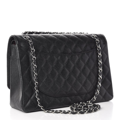 Chanel Caviar Quilted Maxi Double Flap Black 3 of 11