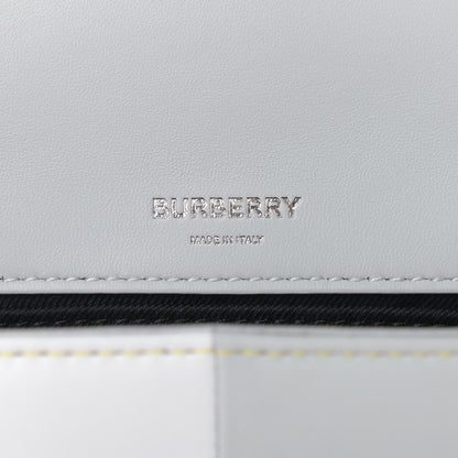 Burberry Lambskin Quilted Small Lola Bag White Grey Yellow 6 of 9