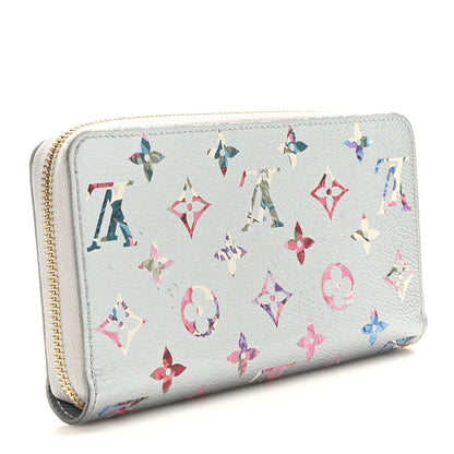 Louis Vuitton Metallic Monogram LV Garden Zippy Wallet Silver 3 of 6