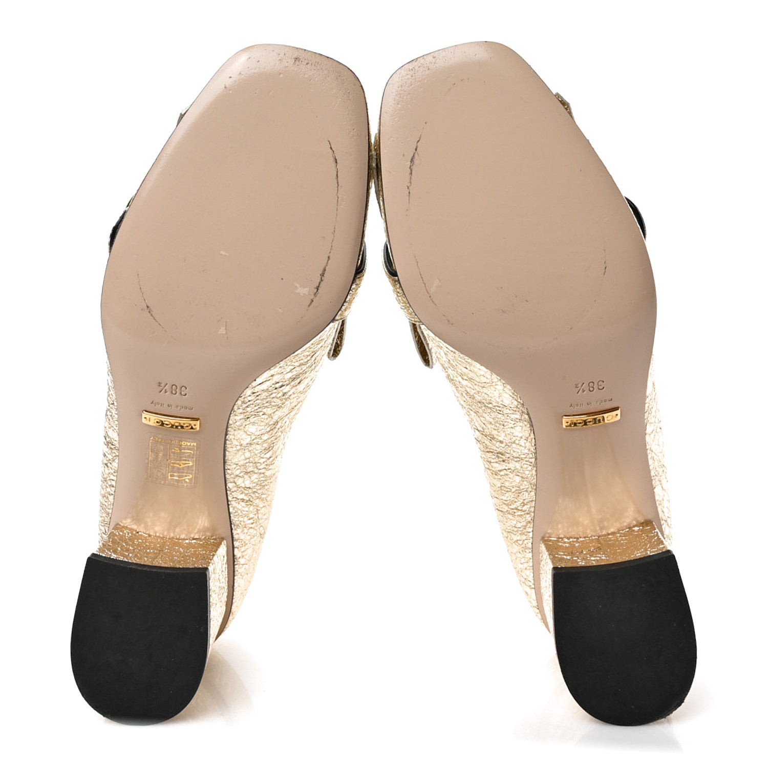 Gucci Galassia GG Marmont Fringe 50mm Loafer Pumps 38.5 Platino 5 of 8