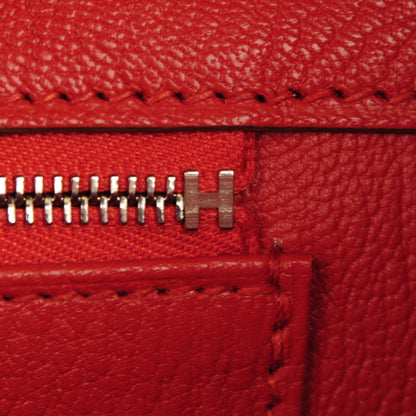 Hermes Taurillon Clemence Swift Tri-Color Birkin 35 Sanguine Gris Tourterelle Moutarde 15 of 23