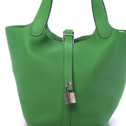 Hermes Taurillon Clemence Picotin Lock 18 PM Bambou 8 of 11
