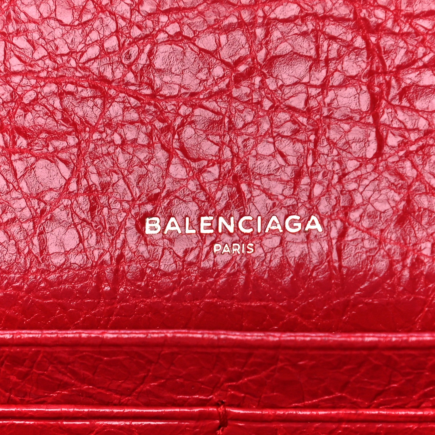 Balenciaga Agneau Classic Hardware Continental Zip Around Wallet Rouge Tango 6 of 10