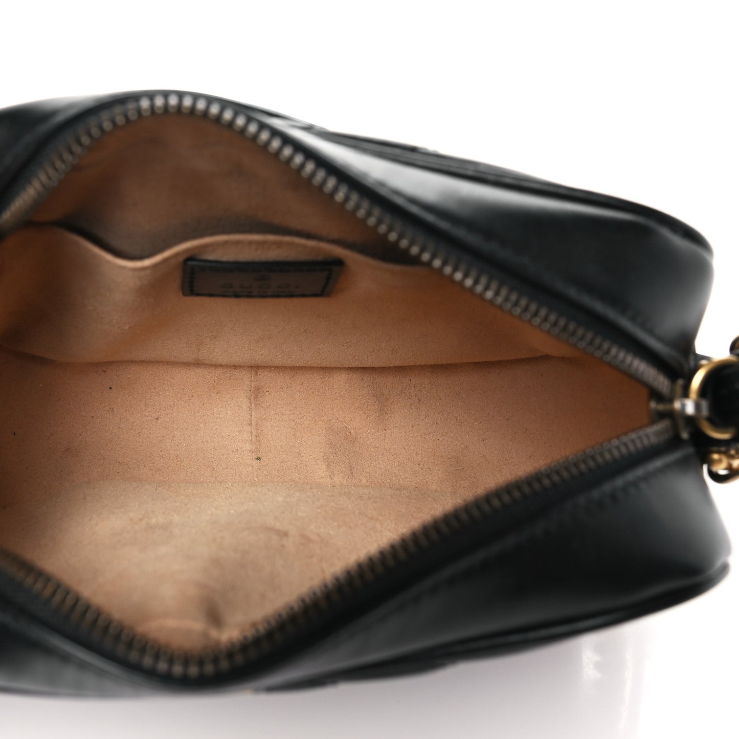 Calfskin Matelasse Mini GG Marmont Chain Shoulder Bag Black