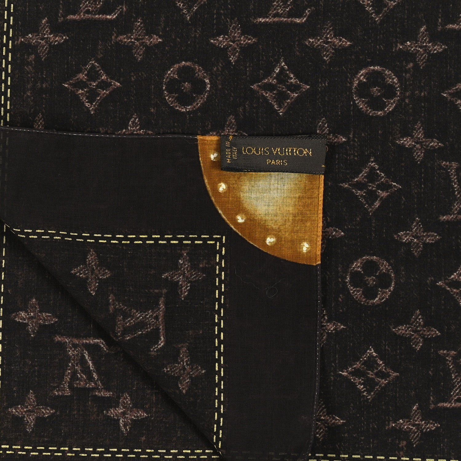 Louis Vuitton Cotton Denim Monogram Scarf Ebene 3 of 3