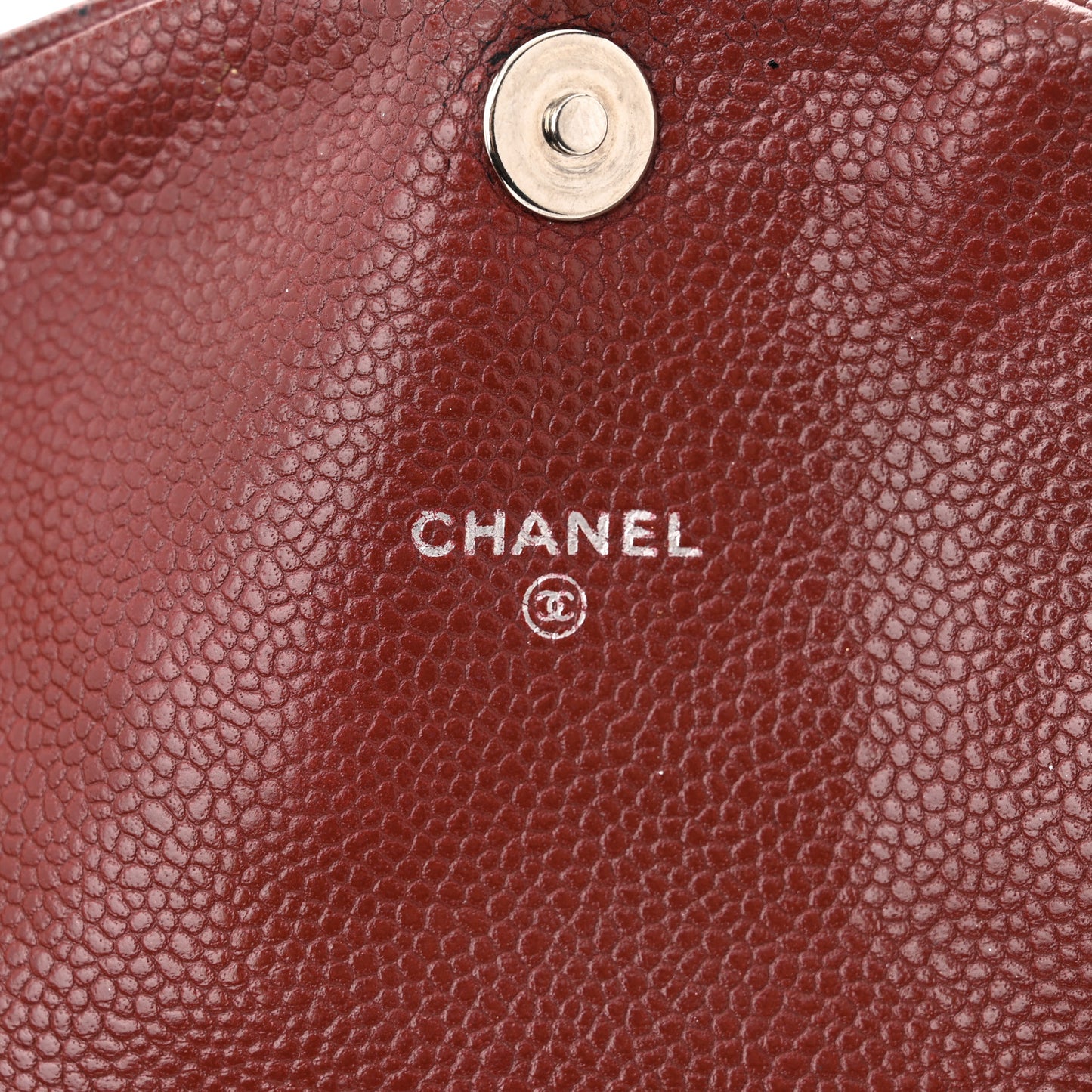 Caviar Half Moon Wallet On Chain WOC Dark Red