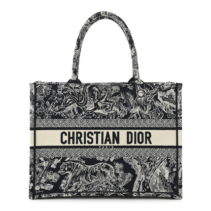 Christian Dior Canvas Embroidered Medium Dioriviera Toile De Jouy Reverse Book Tote Blue 1 of 10