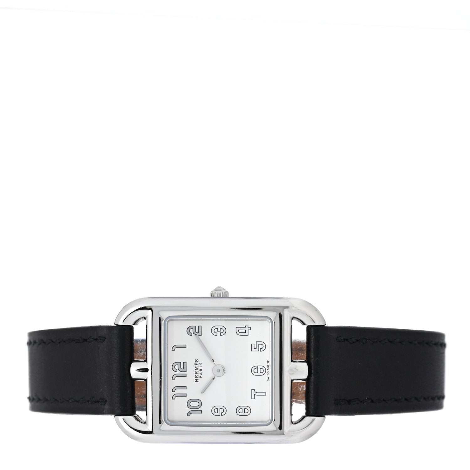 Hermes Stainless Steel Barenia 23mm Cape Cod Quartz Watch Noir 2 of 5