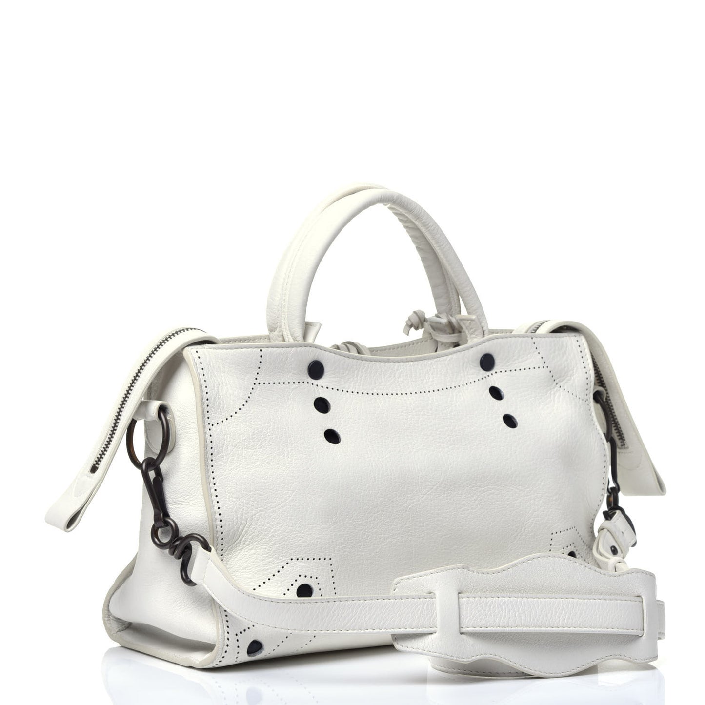 Veau Soyeux Perforated Blackout Hardware S City White