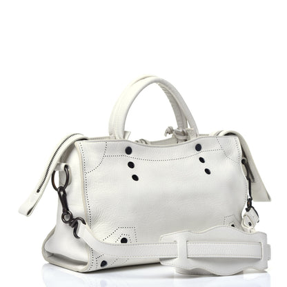 Balenciaga Veau Soyeux Perforated Blackout Hardware S City White 4 of 10