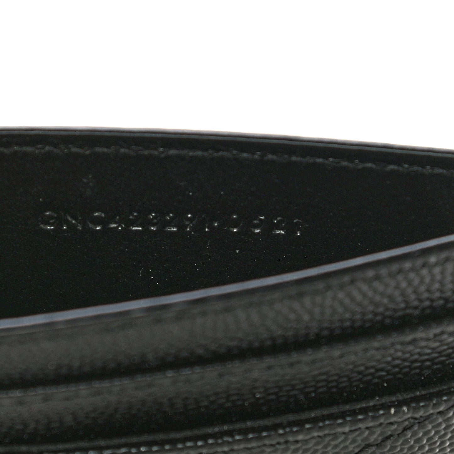 Grain De Poudre Matelasse Chevron Monogram Credit Card Case Black
