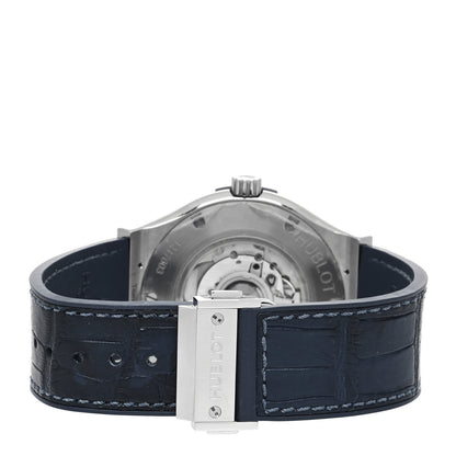 Hublot Titanium Alligator 45mm Classic Fusion Automatic Watch Blue 511.NX.7170.LR 3 of 5