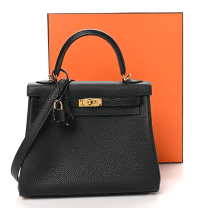 Hermes Togo Lizard Kelly Retourne Touch 25 Black 11 of 11