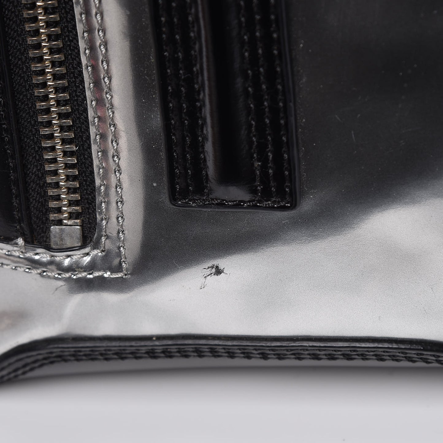 3.1 Smooth Calfskin Specchio Medium Pashli Satchel Black Silver