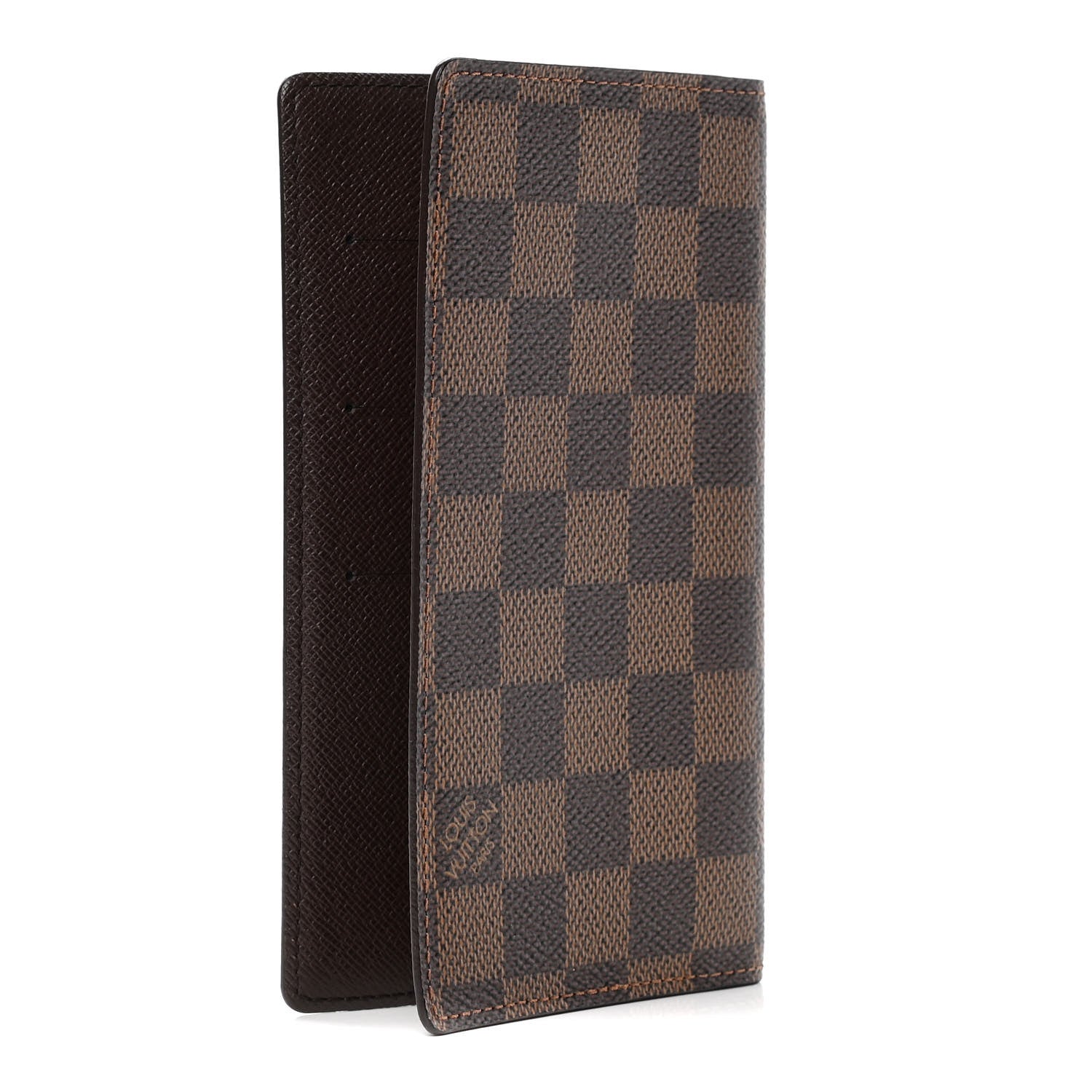 Louis Vuitton Damier Ebene Checkbook Holder Case Wallet 2 of 4