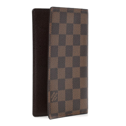 Louis Vuitton Damier Ebene Checkbook Holder Case Wallet 2 of 4