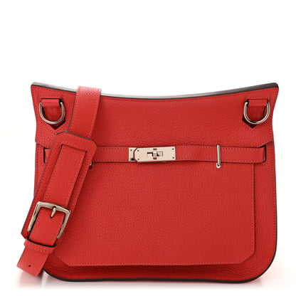 Hermes Taurillon Clemence Jypsiere 28 Rouge Pivoine 1 of 14