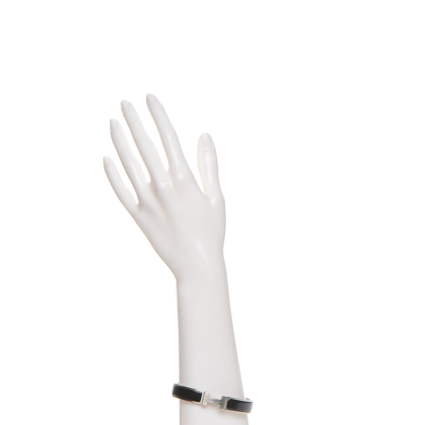 Enamel Narrow Clic Clac H Bracelet GM Black