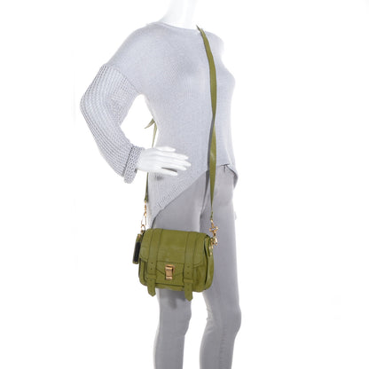 Proenza Schouler Leather PS1 Mini Pouch Messenger Bag Green 2 of 13