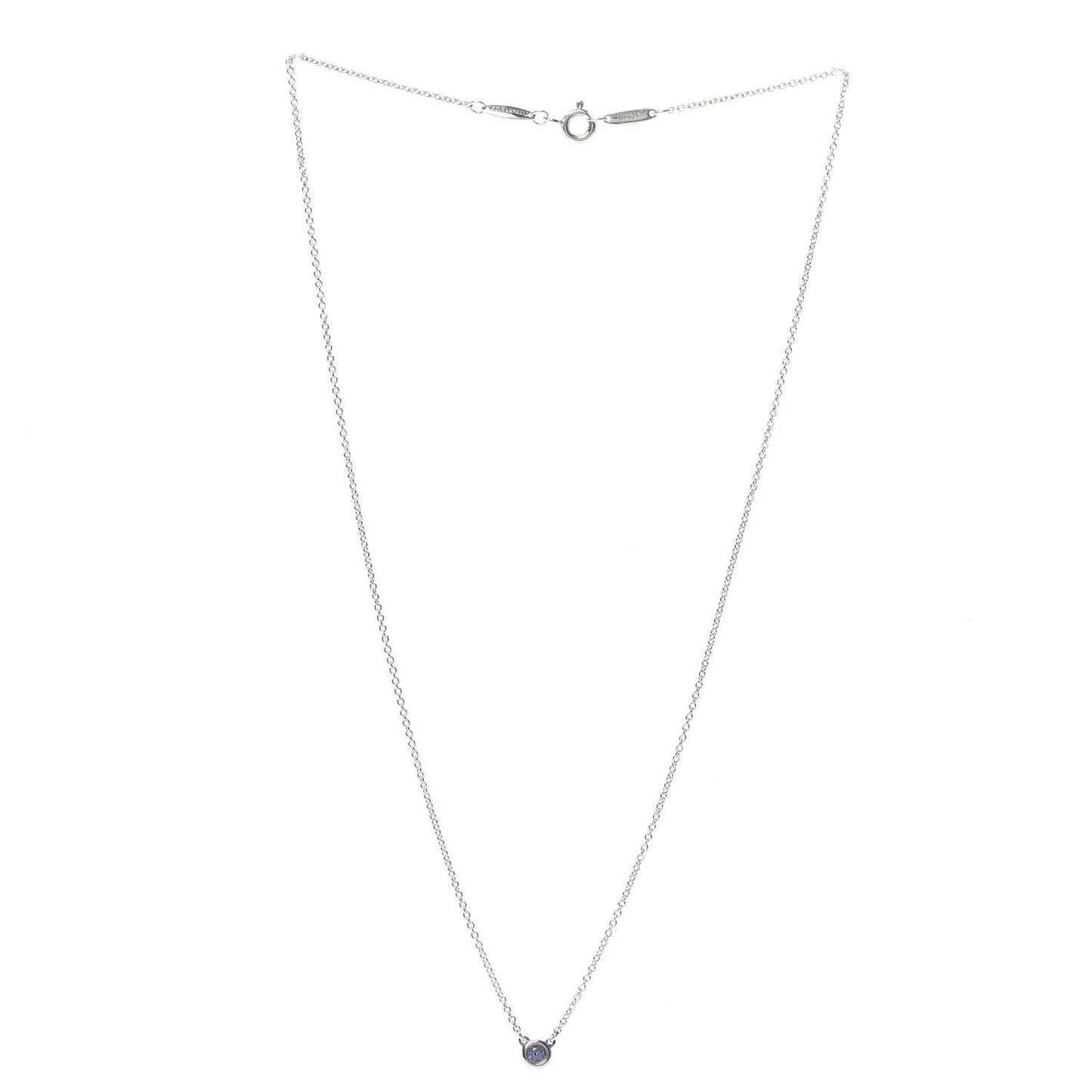 Sterling Silver Tanzanite .07ct Elsa Peretti Color By The Yard Necklace