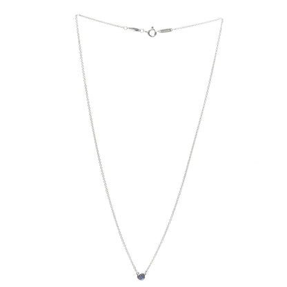Tiffany Sterling Silver Tanzanite .07ct Elsa Peretti Color By The Yard Necklace 3 of 6