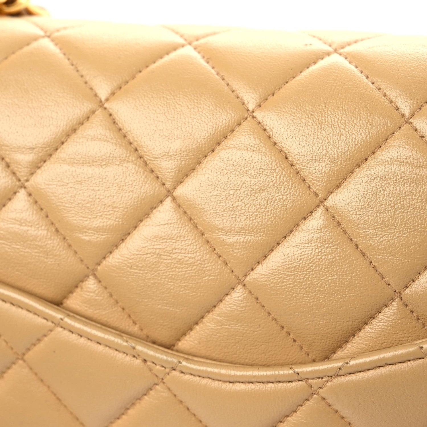Chanel Lambskin Quilted Small Double Flap Beige 13 of 19