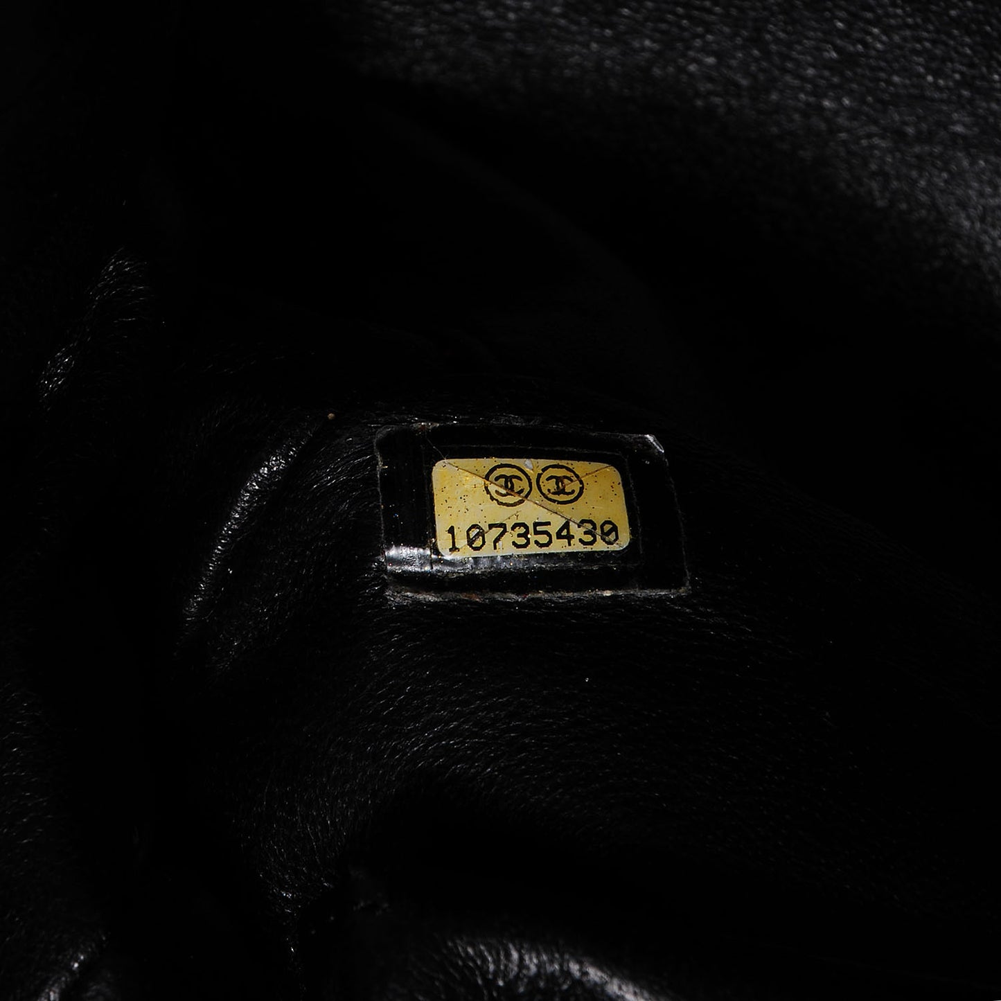 Metallic Goatskin Luxe Ligne Flap Bag Black