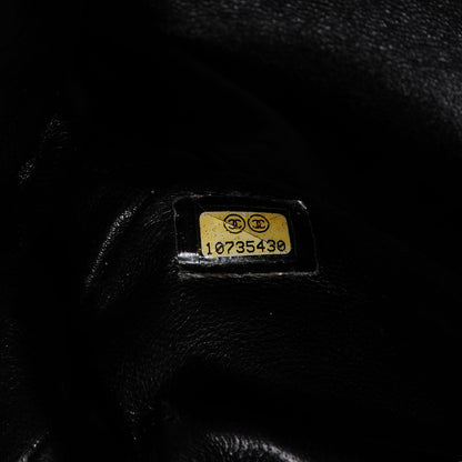 Chanel Metallic Goatskin Luxe Ligne Flap Bag Black 6 of 7
