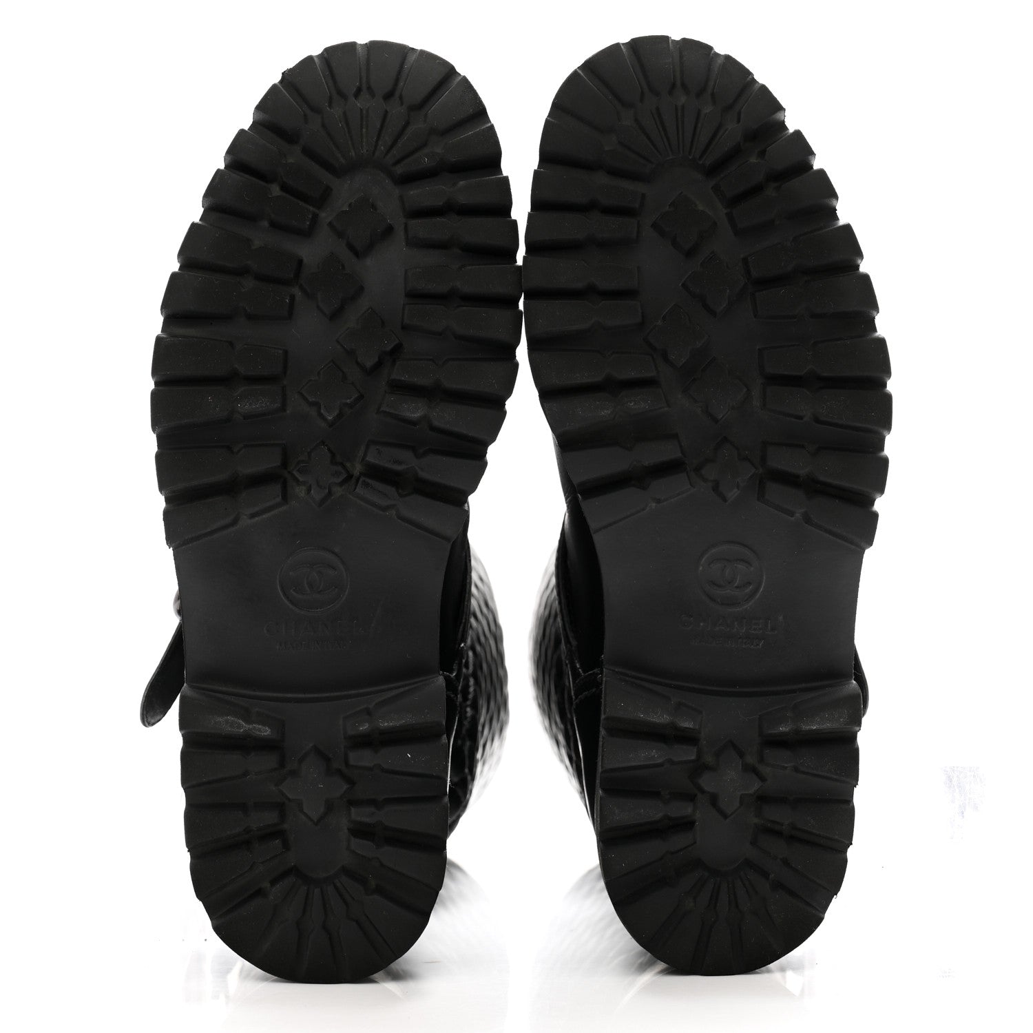 Chanel Calfskin Quilted Biker Boots 40 Black 5 of 11