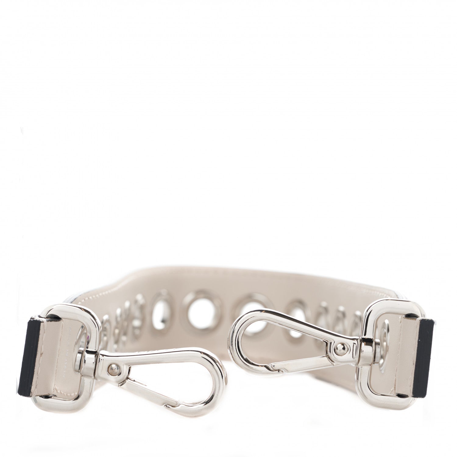 Fendi Vitello Liberty Grommet Bi-Color Mini Strap You Black Camelia 3 of 5