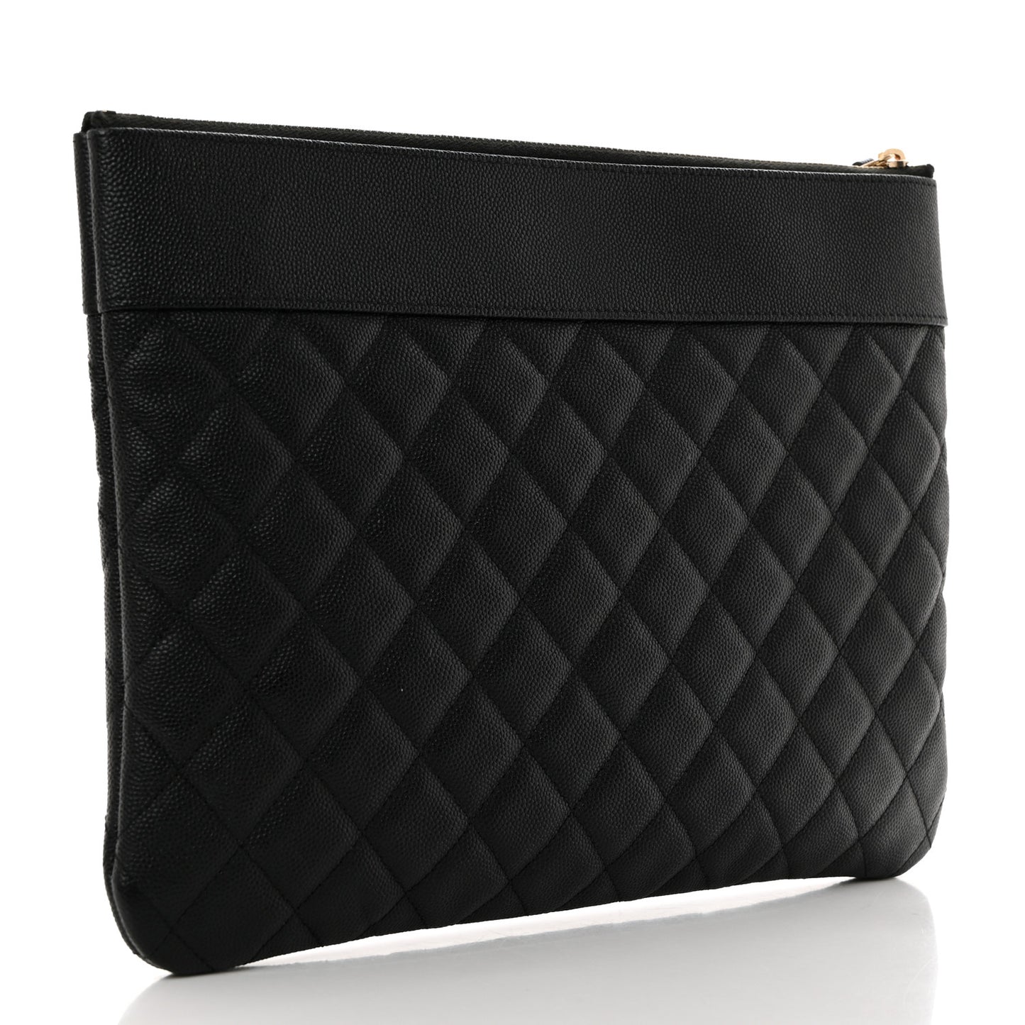 Caviar Quilted Medium Vintage Mademoiselle Cosmetic Case Black