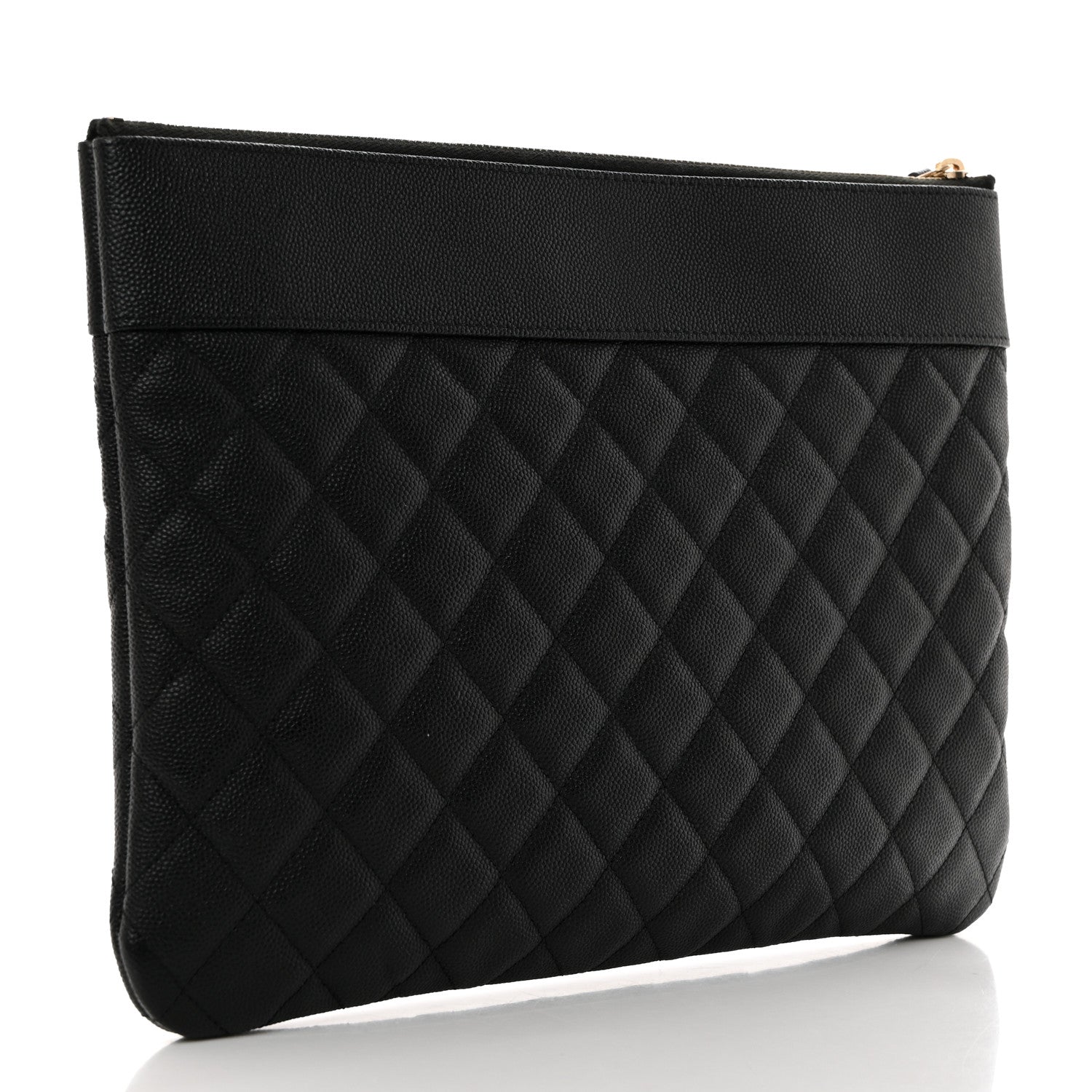 Chanel Caviar Quilted Medium Vintage Mademoiselle Cosmetic Case Black 3 of 8