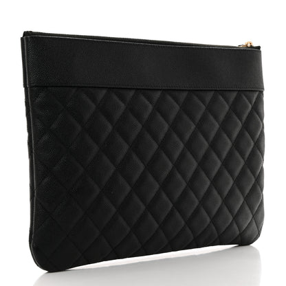 Chanel Caviar Quilted Medium Vintage Mademoiselle Cosmetic Case Black 3 of 8