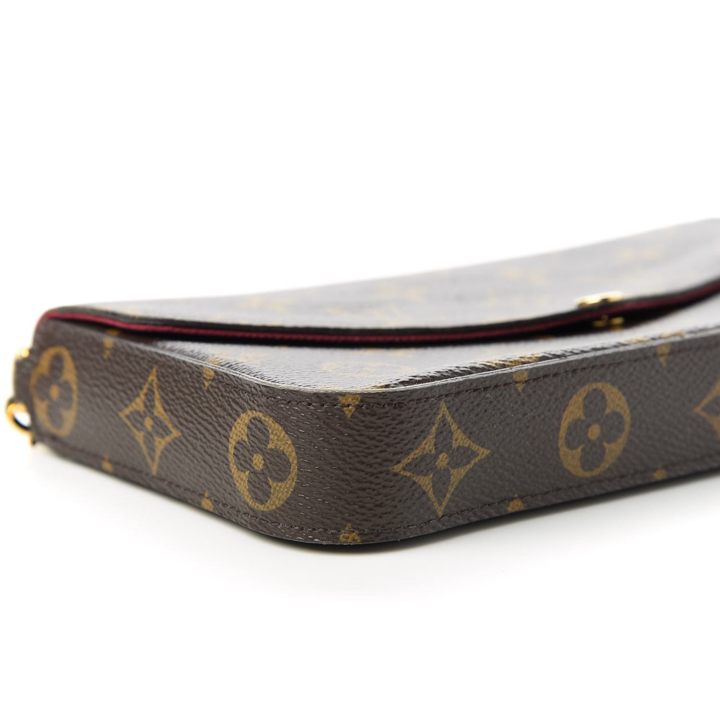 Monogram Pochette Felicie Chain Wallet Fuchsia