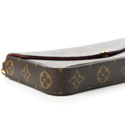 Louis Vuitton Monogram Pochette Felicie Chain Wallet Fuchsia 6 of 11