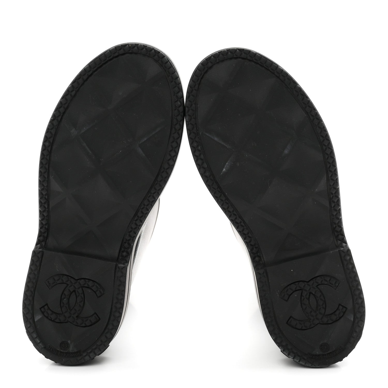 Chanel Caoutchouk CC High Boots 38 Black 6 of 9