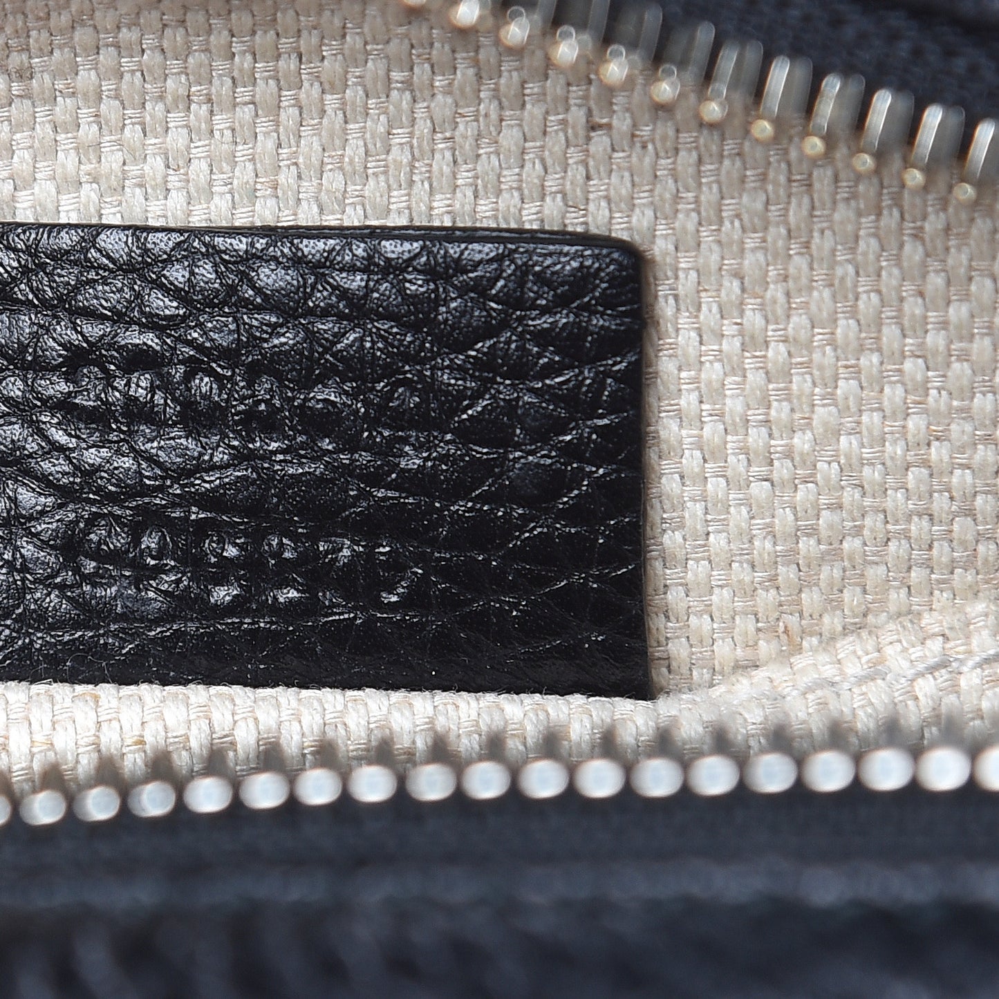 Pebbled Calfskin Small Soho Disco Bag Black