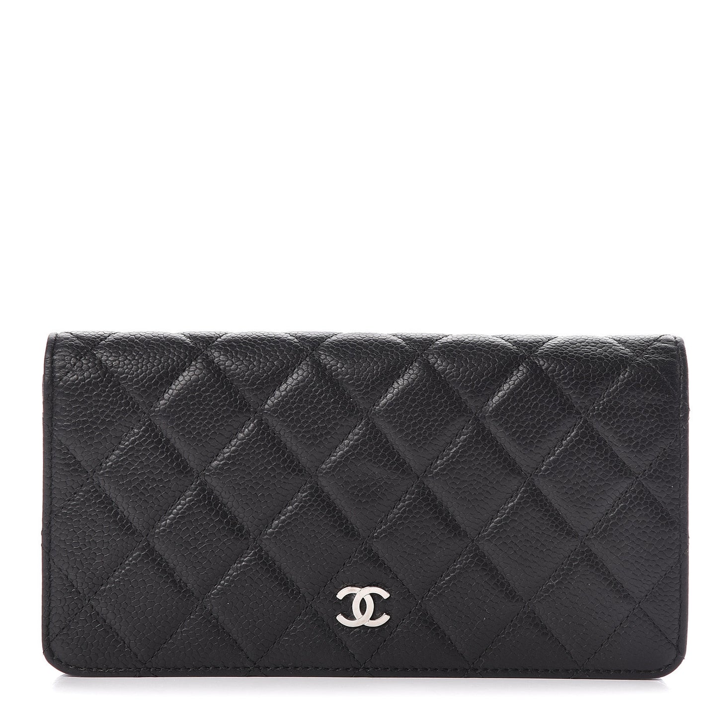 Caviar Quilted Yen Wallet Black