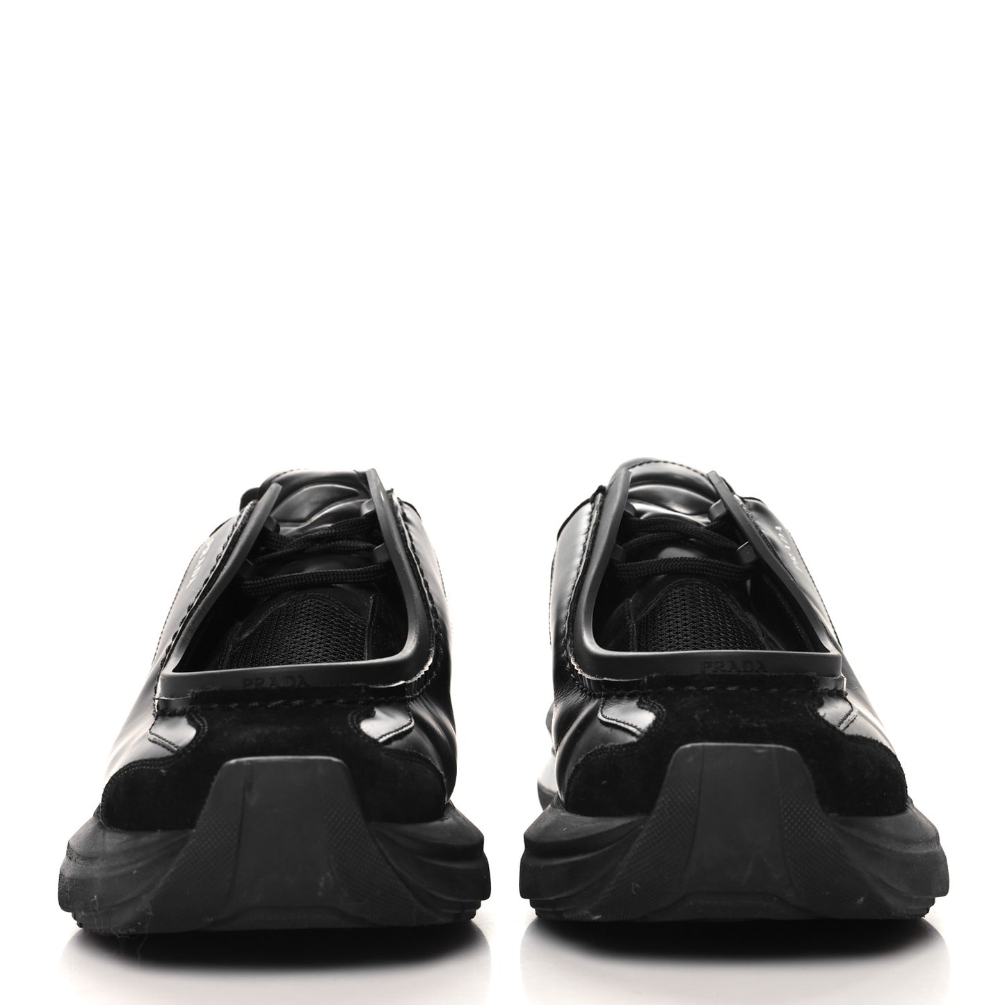 Brushed Calfskin Mens Systeme Sneakers 10 Black