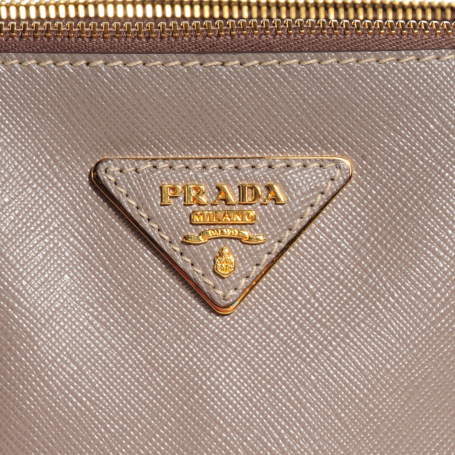 Prada Saffiano Lux Large Double Zip Tote Argilla 5 of 9