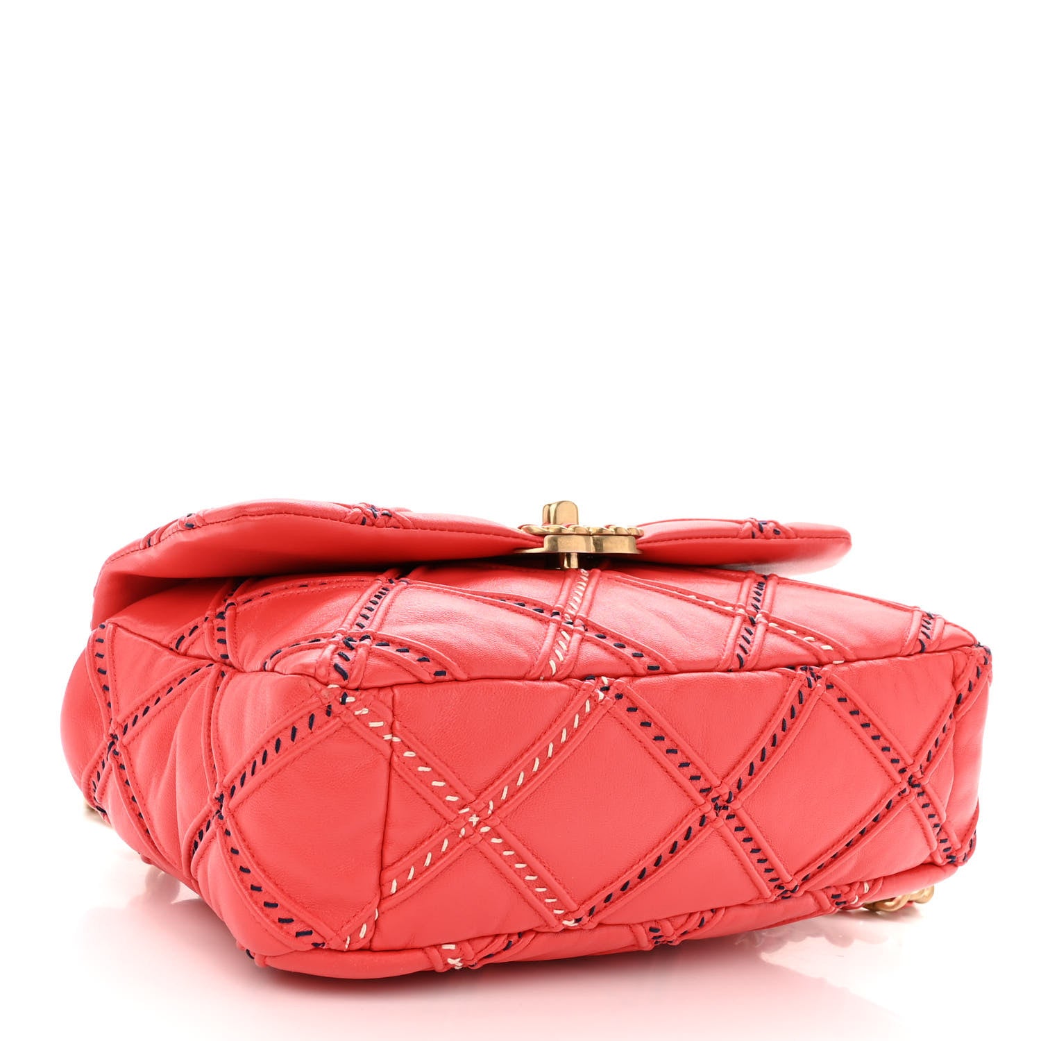 Chanel Lambskin Mixed Fibers Quilted Medium Chanel 19 Flap Coral 4 of 10
