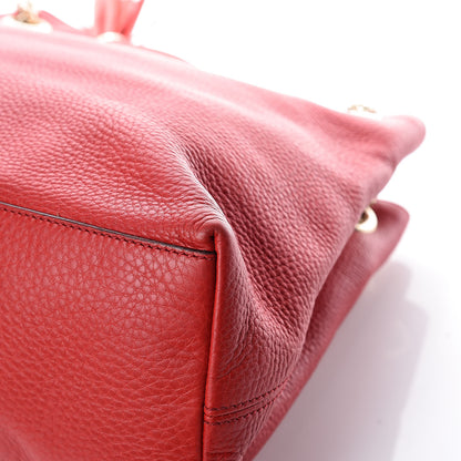 Gucci Pebbled Calfskin Medium Soho Chain Shoulder Bag Tabasco Red 12 of 13