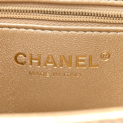 Chanel Metallic Shiny Aged Calfskin Quilted Nano Kelly Shopper Gold 6 of 10