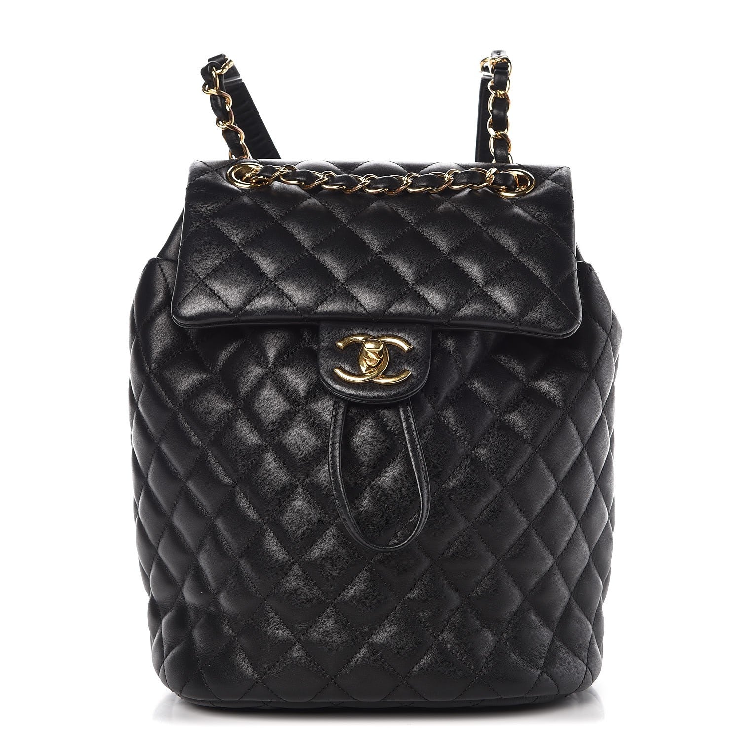 Chanel Calfskin Quilted Small Urban Spirit Backpack Black 1 of 7